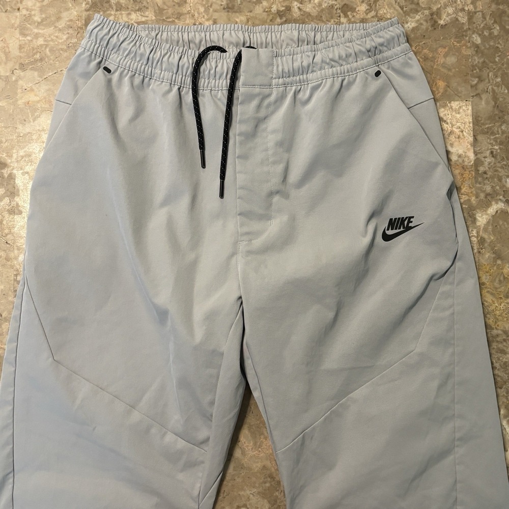 Nike Tech Woven Pants Mens Small Grey 28" Joggers Drawstring Essentials DH4224